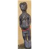 Image 1 : Old Heavy Iron Wood African Statue 20", 7-lbs