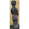 Image 3 : Old Heavy Iron Wood African Statue 20", 7-lbs