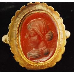 Old 22K Gold Roman Cameo Ring 13gr, 25x21mm