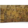 Image 2 : Old Rare c1840 Needlepoint Tapestry Depiction of Middle East Tribal Life 38"