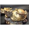 Image 3 : Old Chinese Solid Brass Dragon Turtle Feng Shui Wealth Longevity Luck Statue 15x12", 24-lbs