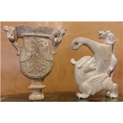 Old Ming Chinese Sculptures Guardian Protector's 6x4", 1-lb