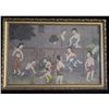 Image 1 : Old Indonesian Framed Color Work Village Life Scenes 18"