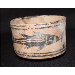 Ancient Indus Valley Ceramic Bowl 4x3"