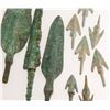 Image 2 : Ancient Bronze Spearheads & Arrows Artifacts 5-2" range