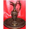 Image 6 : Old Italian Bronze Ewer Pitcher w. Platter 16", 18-lbs