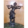 Image 1 : Bronze Sculpture Angel Holding Bird on Branch 14"