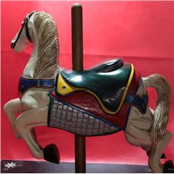 Vintage Wooden Horse on Carousel 21", 18-lbs