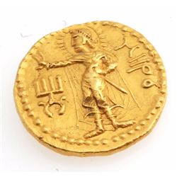 Ancient Kushan Gold Coin Kushan Kanishka 8-gr 20mm