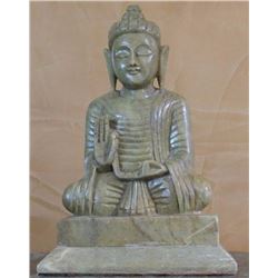Old Solid Earth Stone Buddha Sculpture 9-lbs