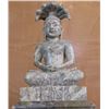 Image 1 : Old Solid Earth Stone Buddha Sculpture w. Serpent on Platform 3.5-lbs
