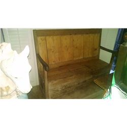 Antique c1880 Rustic Entryway Settee
