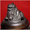 Image 2 : Ancient 18th Cty Chinese Bronze Tripod Censer with Cover 8x7", 3-lbs