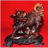 Image 1 : Ancient Chinese Jade Sculpture on Stand (Foo Dog), 5"
