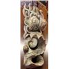Image 5 : Ancient c1750 Chinese Poly-Chromed Wood Carvings : Lung Temple Protectors/Guards 24x9" each
