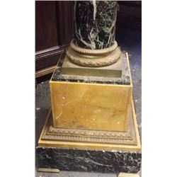 Antique c1880 French Ormolu MountsNeo-Clasical Gilt Marble Pedestal w. Swivel Top 46" inches, 50-lbs