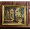 Image 3 : Antique c1917 Original Oil on Canvas Signed Franciscan California Mission Scene 30x29"