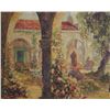 Image 6 : Antique c1917 Original Oil on Canvas Signed Franciscan California Mission Scene 30x29"