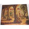 Image 9 : Antique c1917 Original Oil on Canvas Signed Franciscan California Mission Scene 30x29"