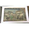 Image 1 : Antique Circa 1820 Japanese Wood Block Water Color Print by Hiroshige (Original) 15x10"