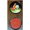 Image 1 : Antique Russian Trinket Box 2.50" Glazed Enamel Painting