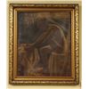 Image 2 : Original French Oil on Canvas w. Gilt Frame, Signed 40x27", (Erotic)