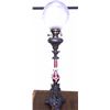 Image 7 : Rare c1850 Victorian Solar Lamp on Bronze w. Crystal Shader 42" inches, 14-lbs