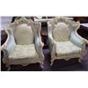 Image 1 : Fine French Provencial Bergere Vintage Reprod. Wooden Chair w. Table Set (3-pcs)