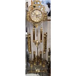 French Gold Leaf Grandfather Clock European Reproduction by Regina 75x20"