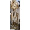Image 1 : French Gold Leaf Grandfather Clock European Reproduction by Regina 75x20"