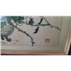 Image 2 : Old Korean Floral Ink & Color on Silk Paper Scroll Signed w. Seal Mark 58x32"