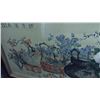 Image 4 : Old Korean Floral Ink & Color on Silk Paper Scroll Signed w. Seal Mark 58x32"