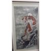 Image 5 : Old Korean Ink & Color on Silk Paper Scroll Signed w. Seal Mark 60x35"