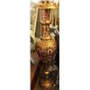 Image 1 : Old XXLg Asian Solid Brass Decorative Vase with Intricate Painted Enamel Finish