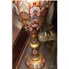 Image 5 : Old XXLg Asian Solid Brass Decorative Vase with Intricate Painted Enamel Finish