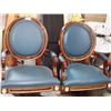 Image 2 : Pair of Fine Imperial Execuitve Chairs (Gilted, Leather, Mahoganny & Porcelain Finishings)
