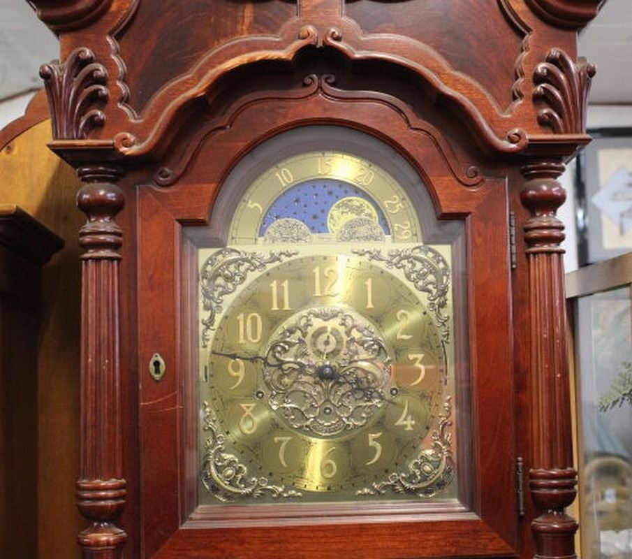 Vintage American Ridgeway Grandfather Clock 92inches