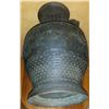 Image 6 : 19th Century Chinese Bronze Vase w. Dragon Handles 12", 5-lbs