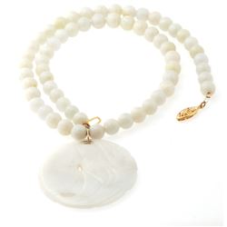 Certified GLA Jade Jadeite Bead Strand w. Jade 50mm Medallion 20.00" length, 77.50 grams