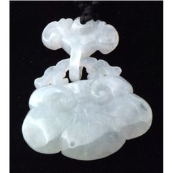 Certified GLA Natural Icy Jade Jadeite AAAA 42x24mm