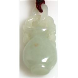 Icy Green Jade 18cts Carving 25mm