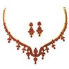 Image 1 : Exotic Ruby Necklace & Earring Jewelry Suite Set