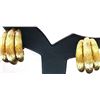 Image 6 : Italian 18K Gold Earrings w. Omega Clip-Ons 22-grams