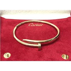 CARTIER 18K Gold "Juste Un Clou" Nail Bracelet w. Box/Docs/Recpt