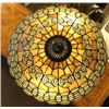 Image 2 : Out of Prod.Quoizel Stained Jade Glass on Resin Base Lamp