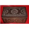 Image 2 : Vintage Wooden Trinket Box w. Pearl In-lay 11x5" 2.25-lbs