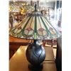 Image 1 : Out of Prod.Quoizel Stained Jade Glass on Resin Base Lamp