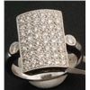 Image 2 : Solid 18K Gold & Diamond 1.00ctw Pave Ring 7.2gr