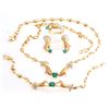 Image 1 : Solid 18K Gold Gucci Emerald 5-piece Jewelry Set w. Docs & GLA Certified