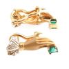 Image 5 : Solid 18K Gold Gucci Emerald 5-piece Jewelry Set w. Docs & GLA Certified